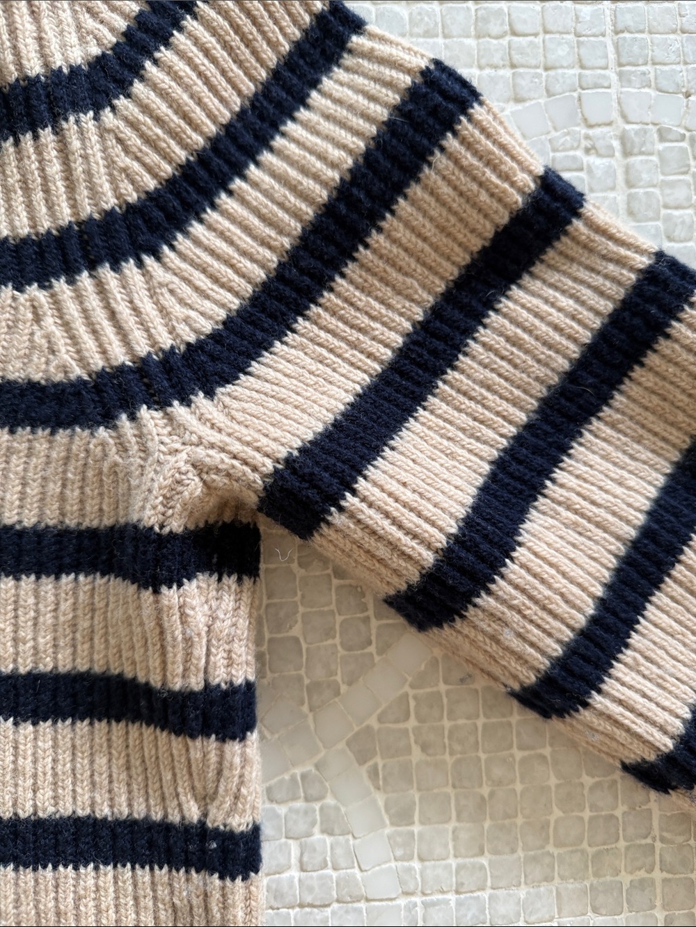 NWOT rag & bone Beige and Black Striped Button Cardigan - Picture 9 of 11
